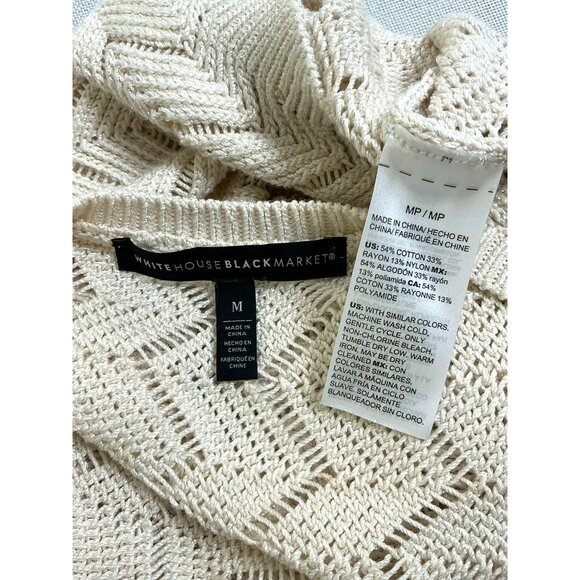 White House Black Market - Beige Knit Shirt - Size M - Picture 3 of 3